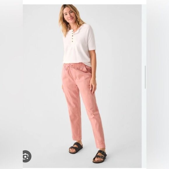 Faherty Essential Pant Faded Rose Pink Pants Women's Size Medium - Picture 5 of 6